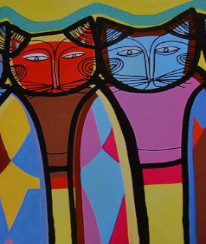 cuatro gatos en diferentes colores